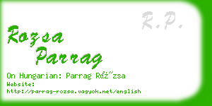rozsa parrag business card